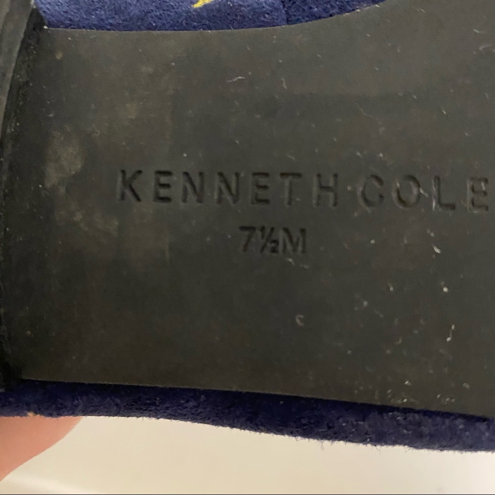 kenneth cole New York westley navy blue and gold star loafers size 7.5 - Picture 6 of 6